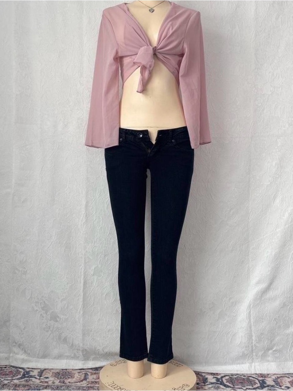 Sirens y2k low rise skinny jeans size 3 black